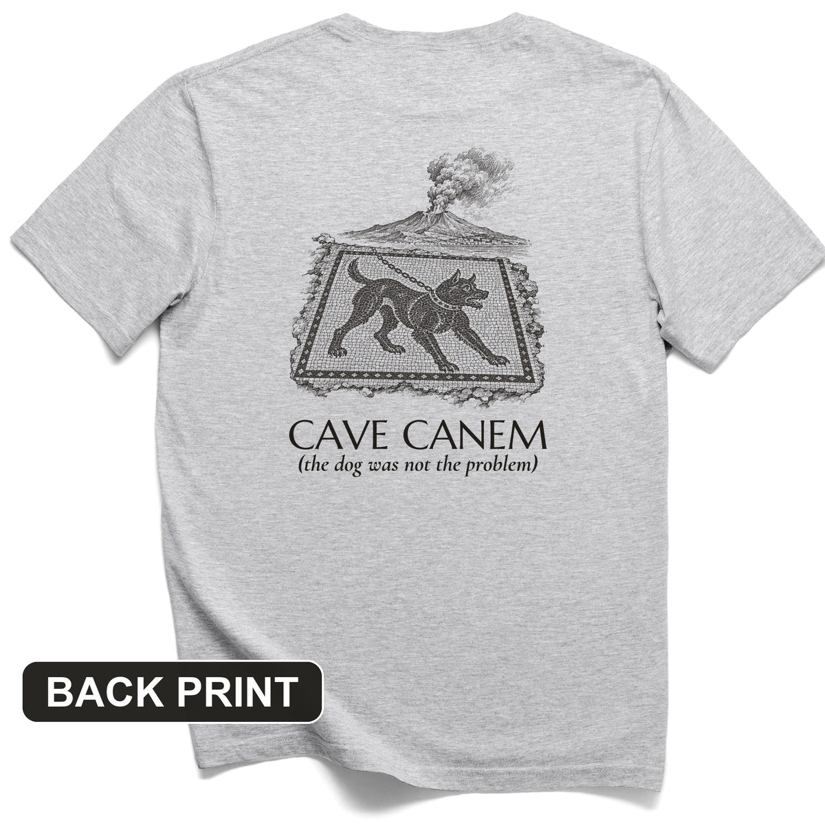 Cave Canem The Dog Was Not The Problem Back Print T-Shirt