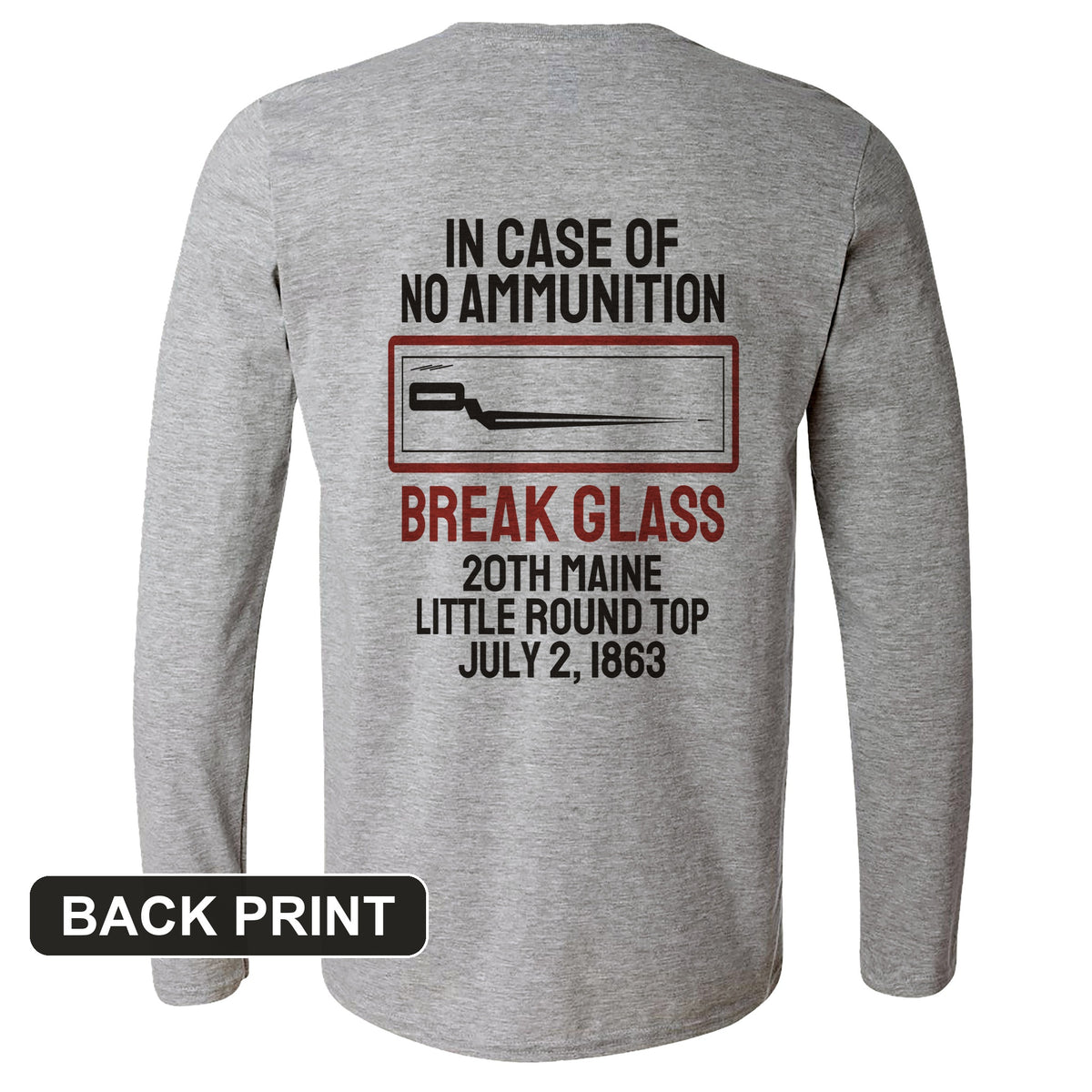 Chamberlain Break Glass Little Round Top Back Print Long Sleeve T-Shirt