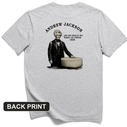 Cheese Wheel Back Print T-Shirt