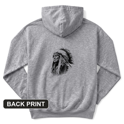 Chief Hollow Horn Bear Back Print Hoodie