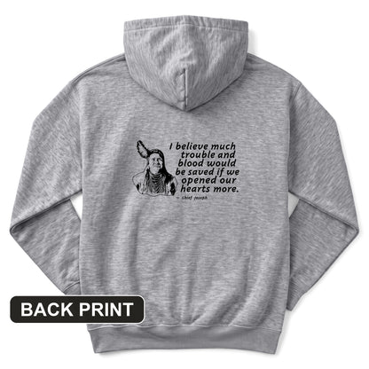 Chief Joseph Open Hearts Back Print Hoodie