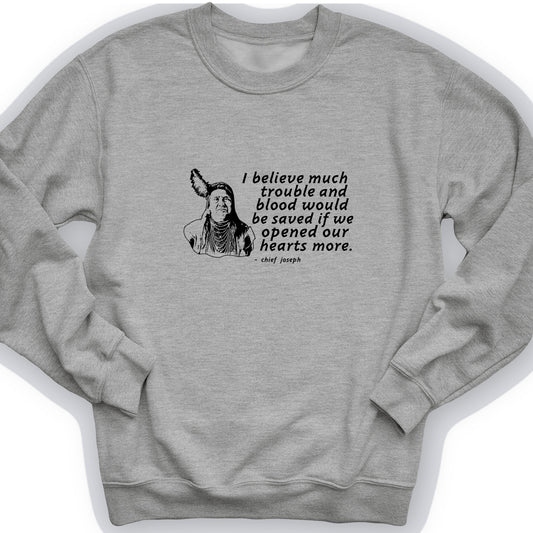 Chief Joseph Open Hearts Crewneck