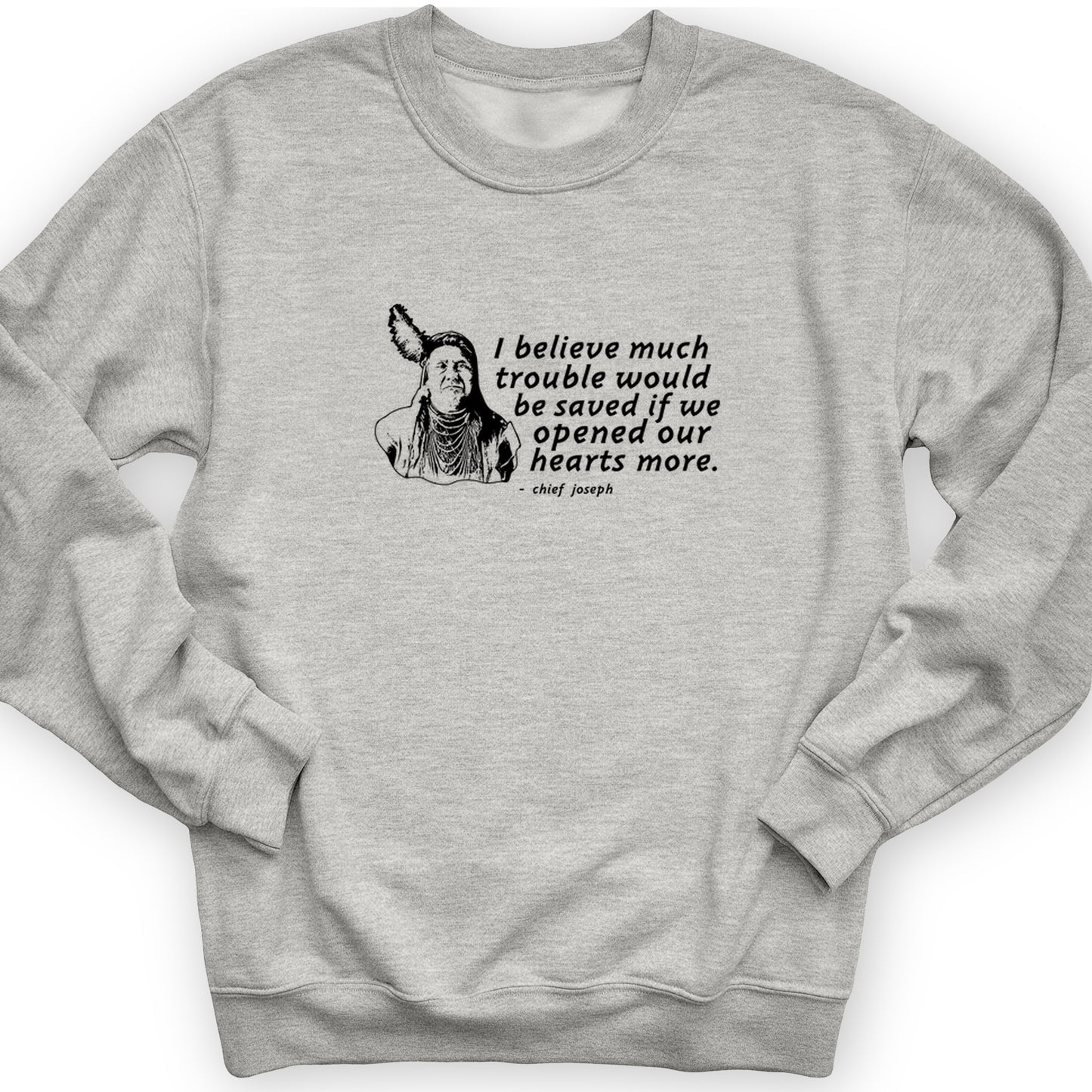 Chief Joseph Open Hearts Crewneck