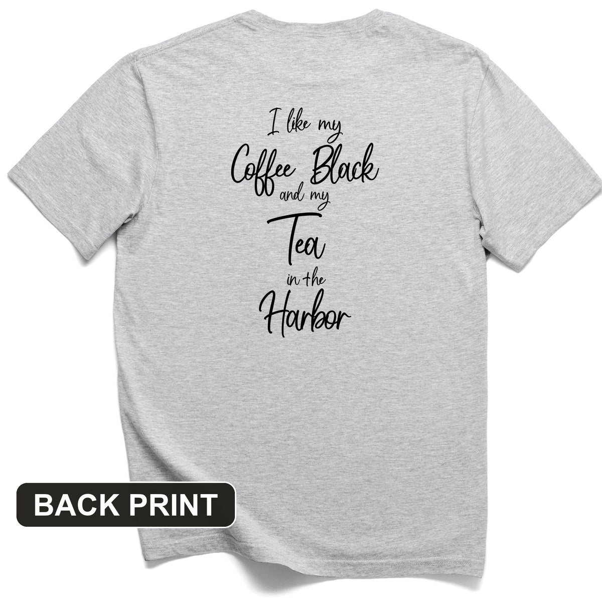 Coffee Black Back Print T-Shirt