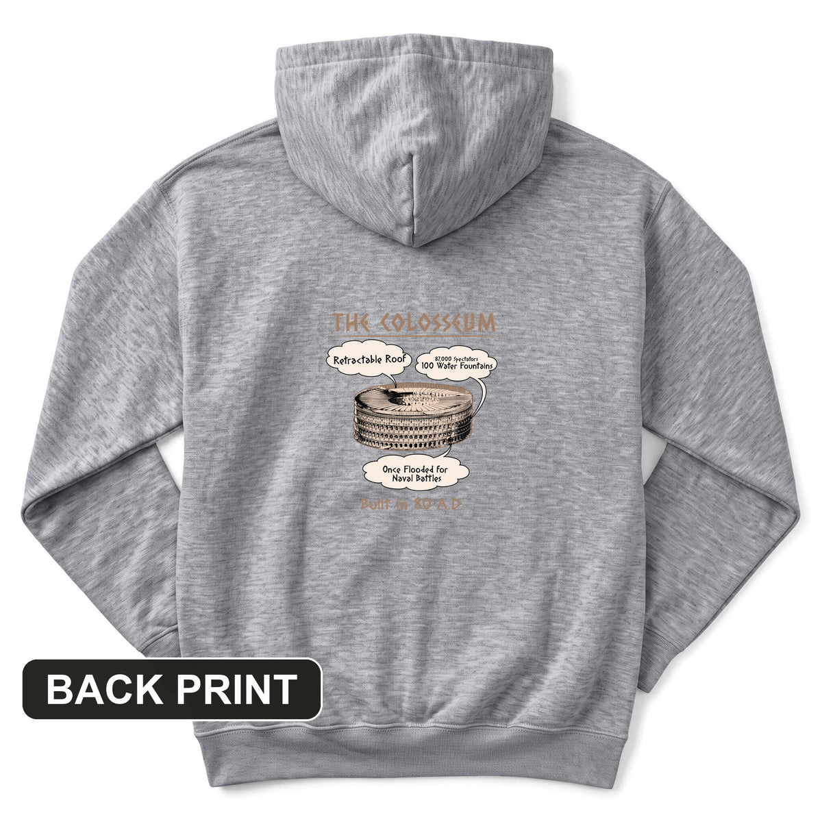 Colosseum Back Print Hoodie