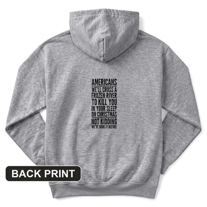 Cross A River On Xmas Back Print Hoodie