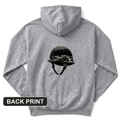 D-Day Helmet Back Print Hoodie
