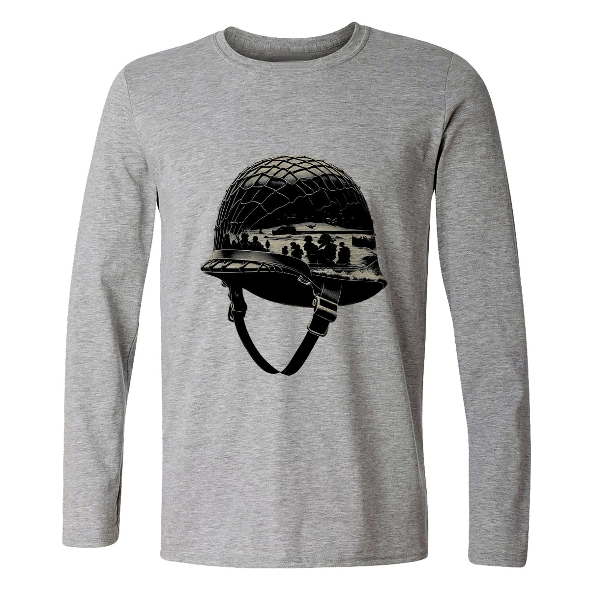 D-Day Helmet Long Sleeve T-Shirt