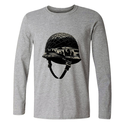 D-Day Helmet Long Sleeve T-Shirt