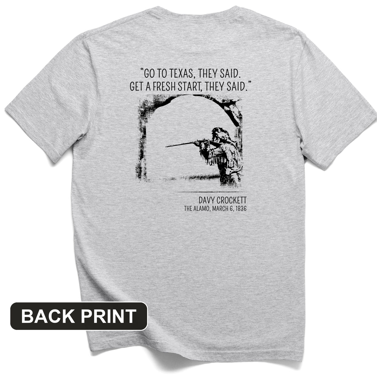 Davy Crockett Back Print T-Shirt