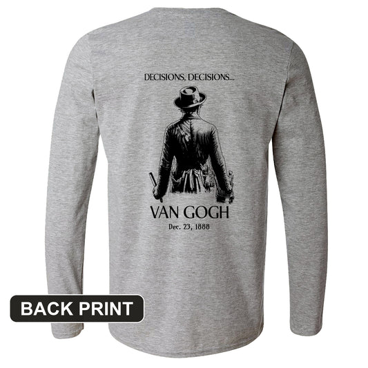 Decisions Van Gogh Back Print Long Sleeve T-Shirt