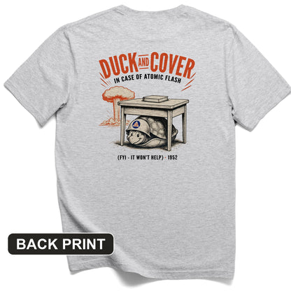 Duck And Cover Back Print T-Shirt