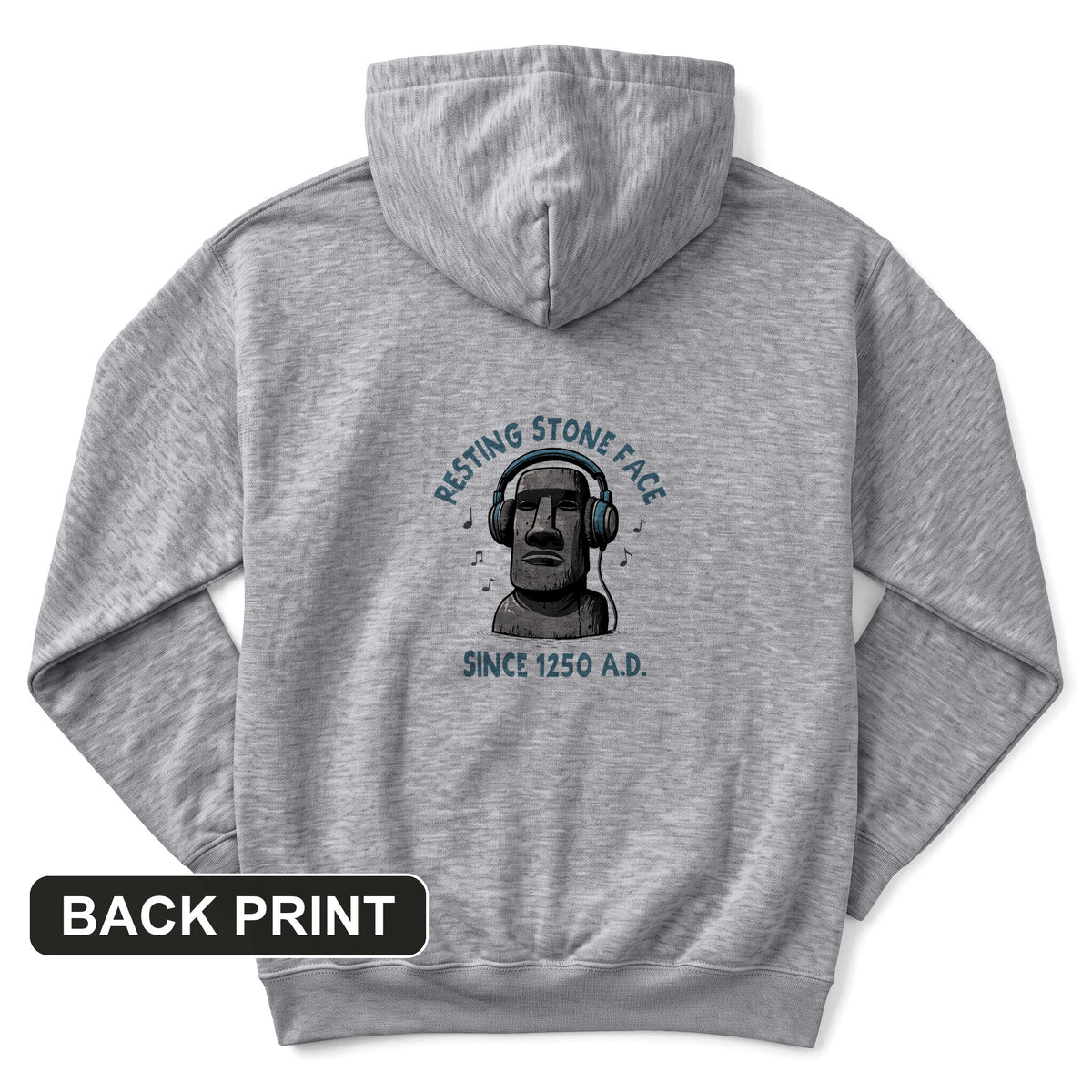 Easter Island Back Print Hoodie