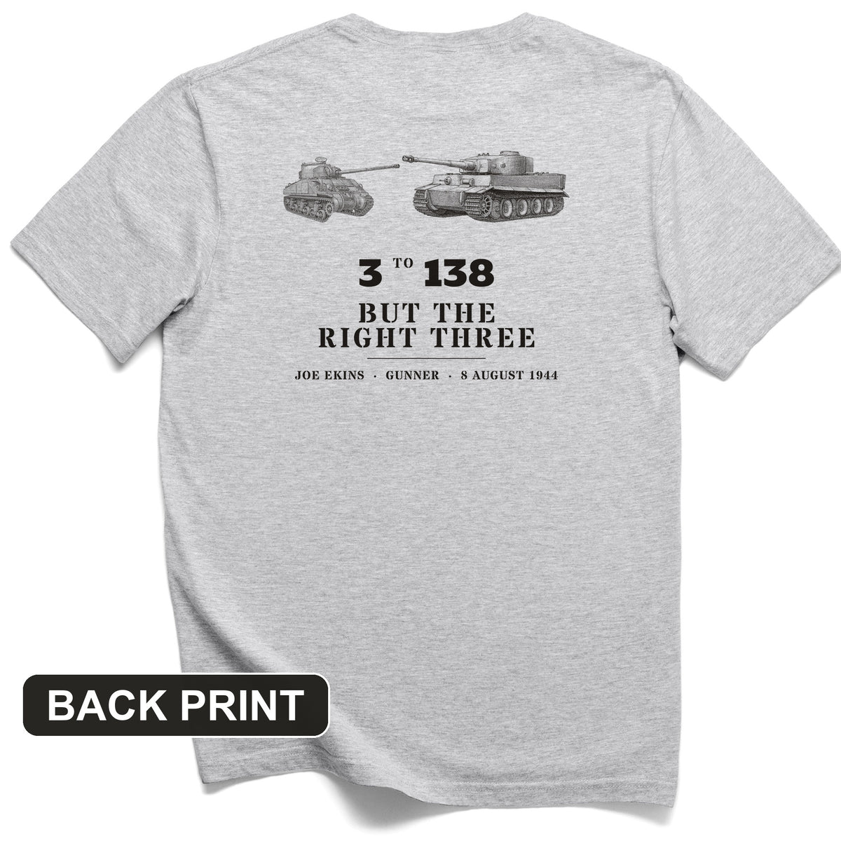 Ekins 3 To 138 Back Print T-Shirt