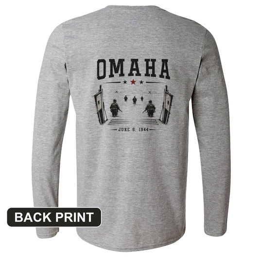 Exit Landing Craft Back Print Long Sleeve T-Shirt