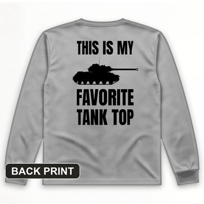 Favorite Tank Top Back Print Long Sleeve T-Shirt