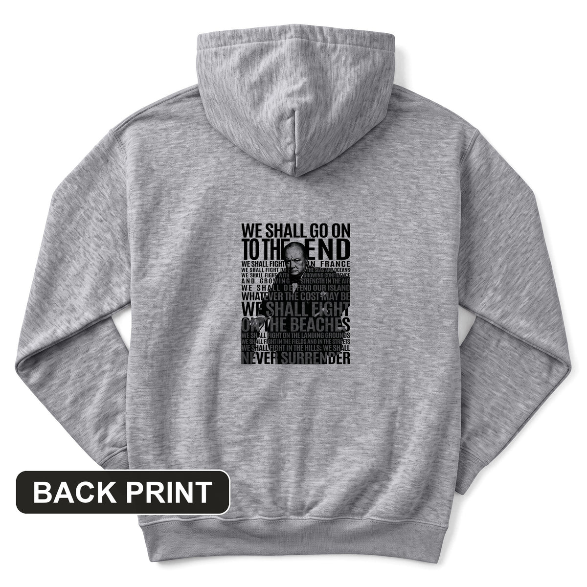 Fight On The Seas And Beaches Back Print Hoodie
