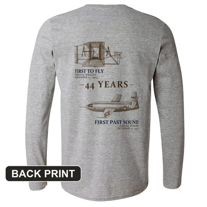 First To Fly - First Past Sound Back Print Long Sleeve T-Shirt