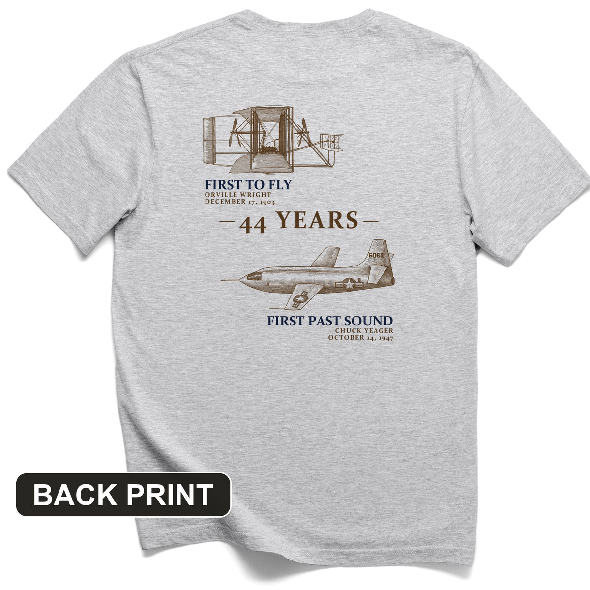 First To Fly - First Past Sound Back Print T-Shirt