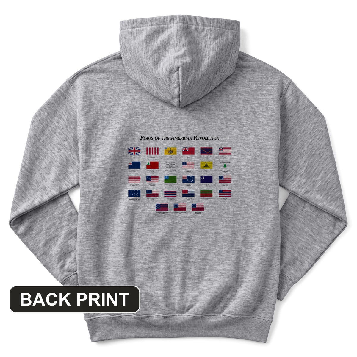 Flags Of The Revolution Back Print Hoodie