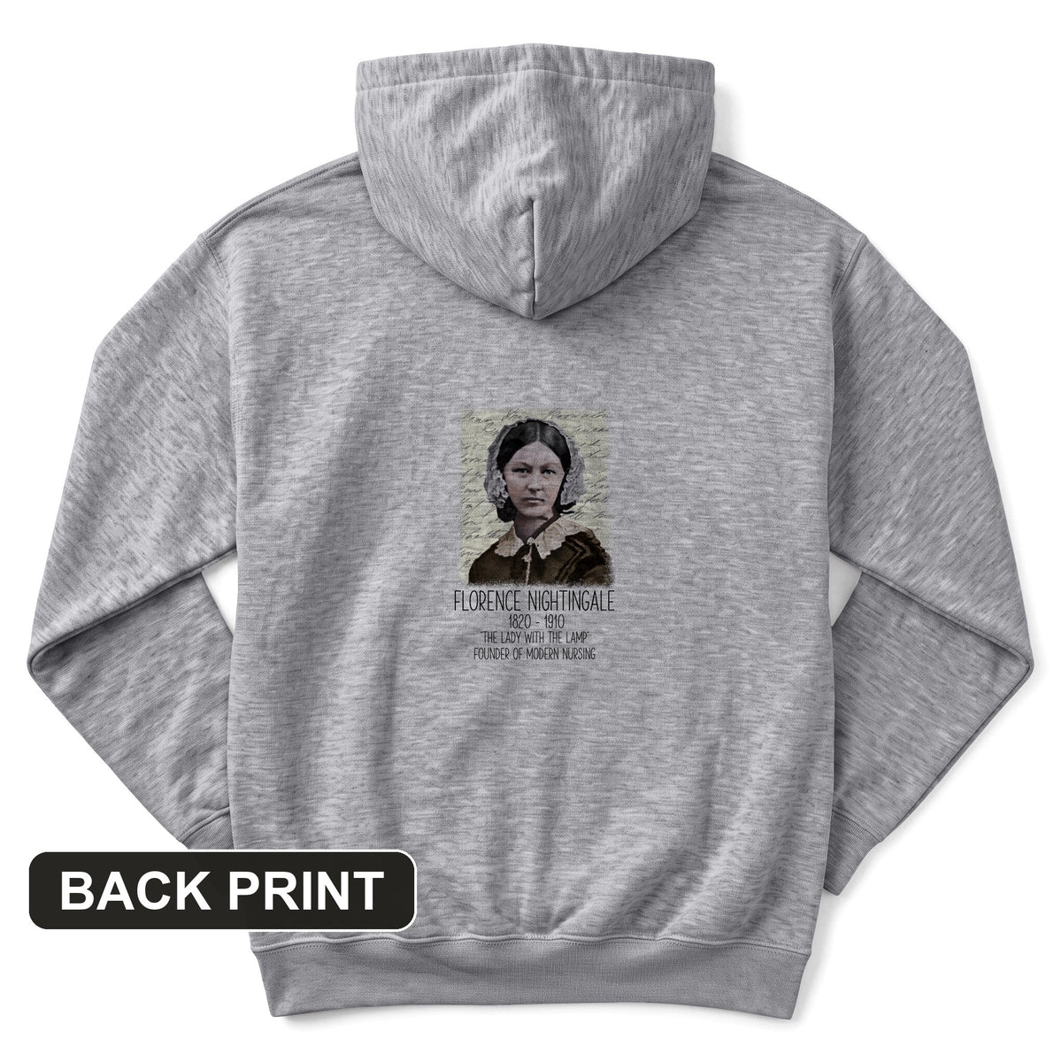 Florence Nightingale Back Print Hoodie