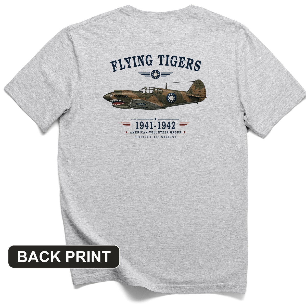 Flying Tigers Back Print T-Shirt