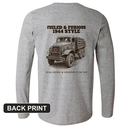 Fueled and Furious Back Print Long Sleeve T-Shirt