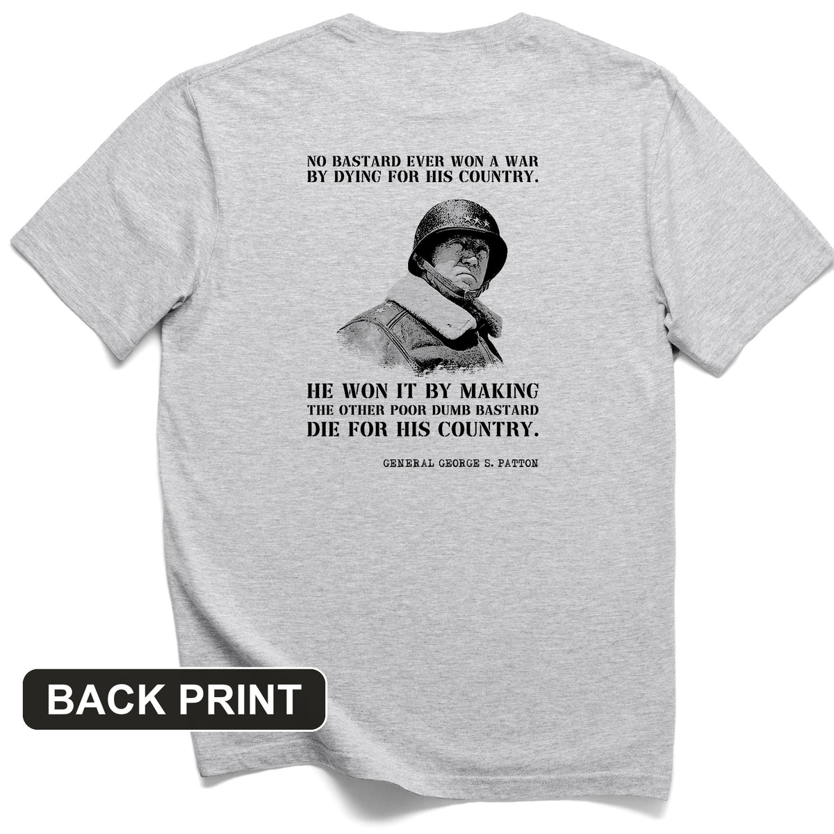 General Patton Back Print T-Shirt