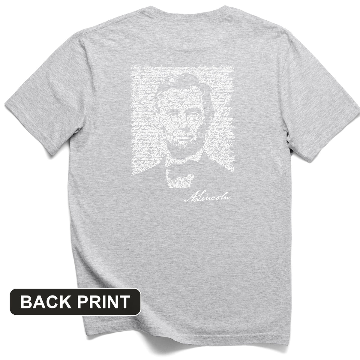 Gettysburg Address Back Print T-Shirt