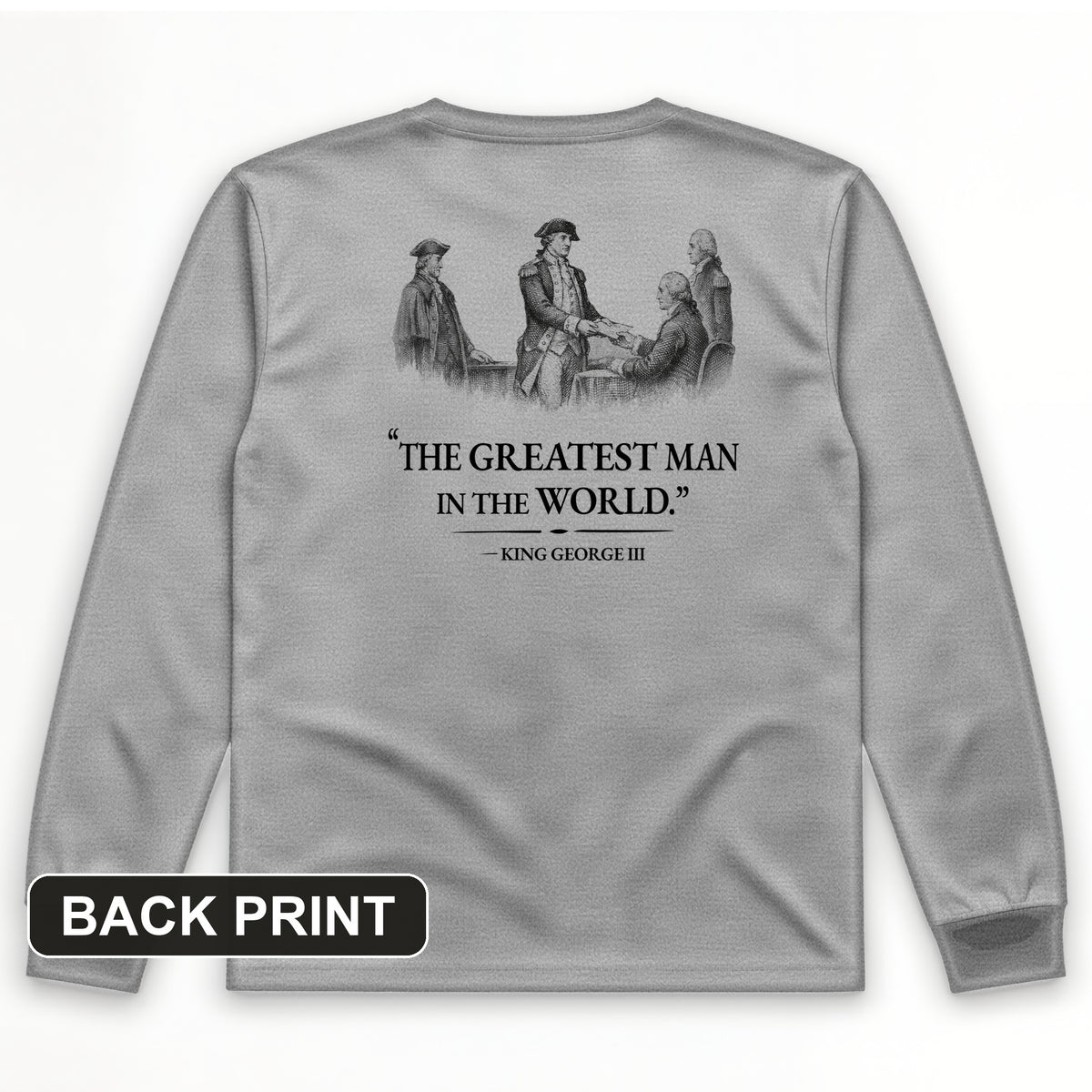 Greatest Man Back Print Long Sleeve T-Shirt