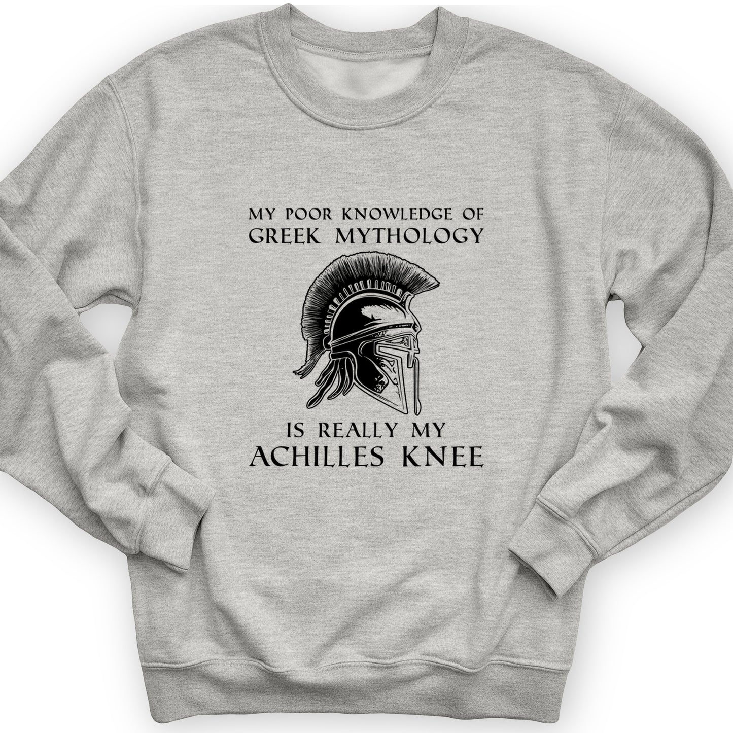 Greek Mythology Achilles Knee Crewneck