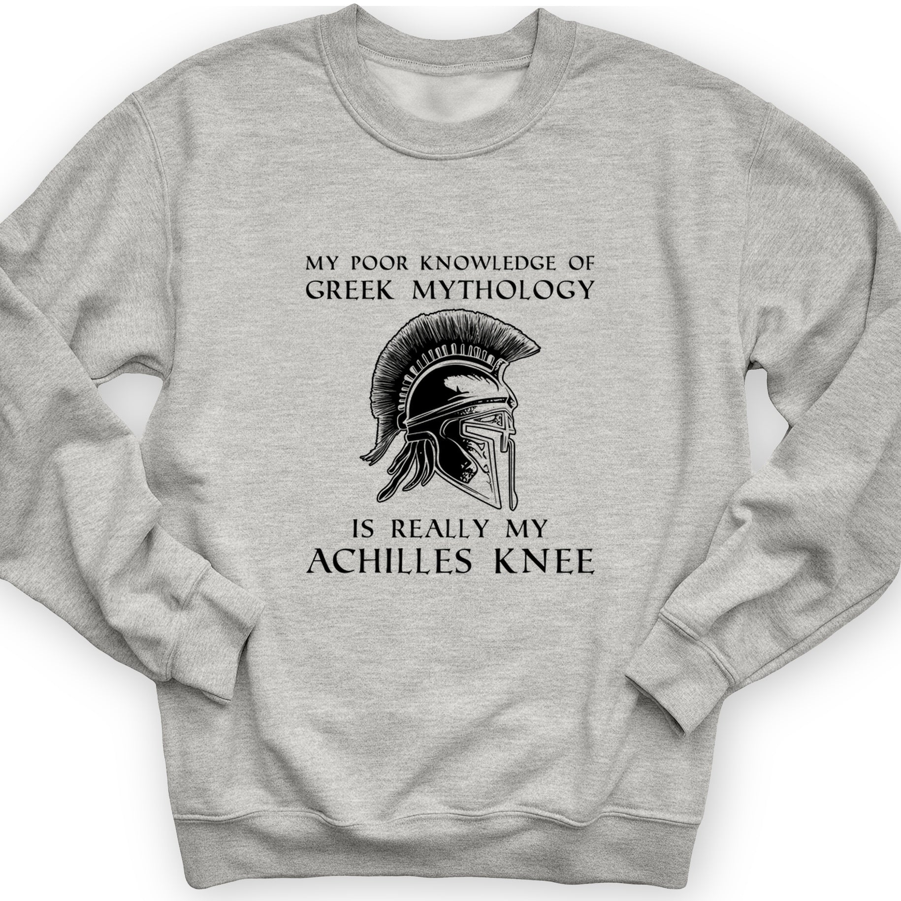 Greek Mythology Achilles Knee Crewneck