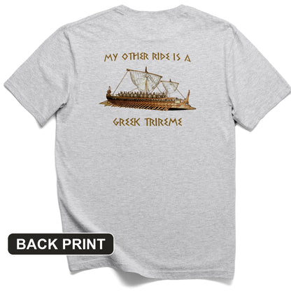 Greek Trireme Back Print T-Shirt