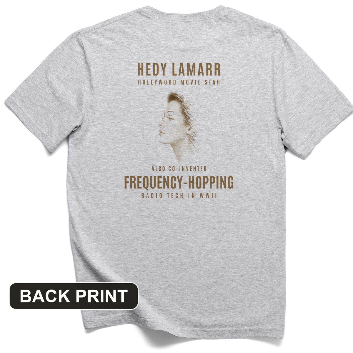Hedy Lamarr Back Print T-Shirt