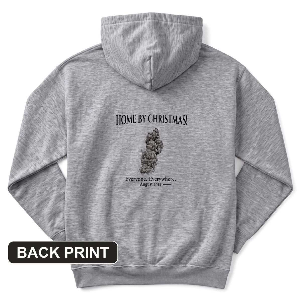 Home by Christmas Back Print Hoodie