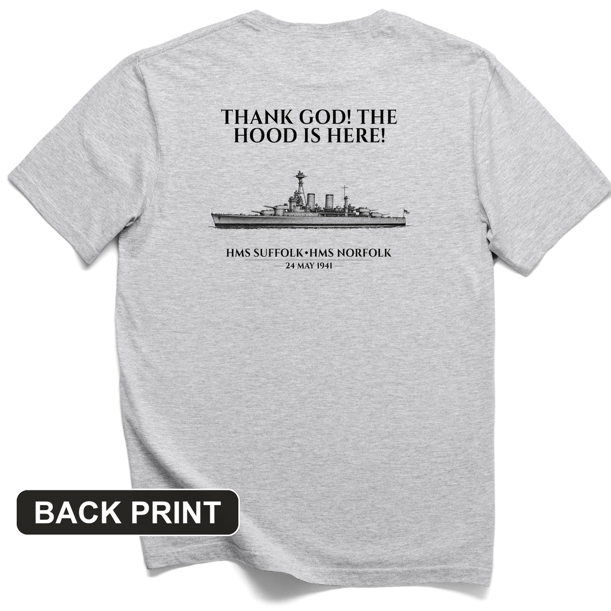 Hood Back Print T-Shirt