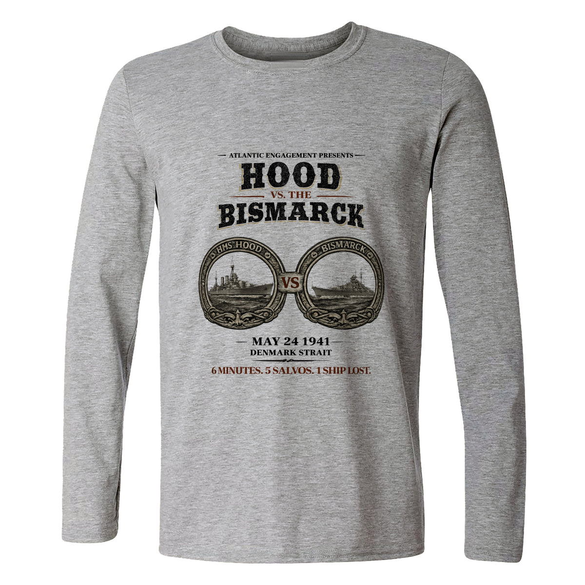 Hood vs Bismarck Long Sleeve T-Shirt