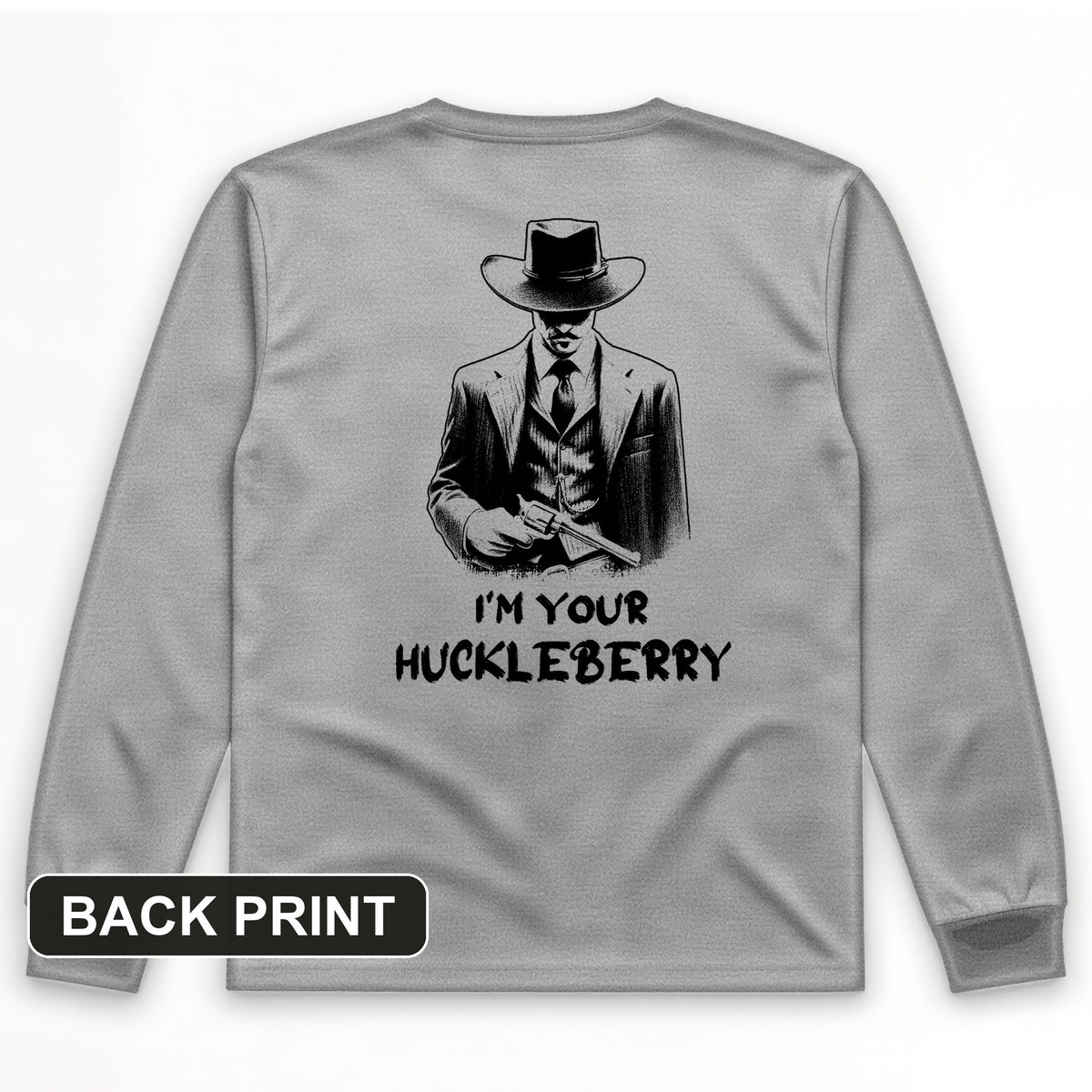 Huckleberry Back Print Long Sleeve T-Shirt