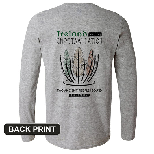 Irish-Choctaw Friendship Back Print Long Sleeve T-Shirt