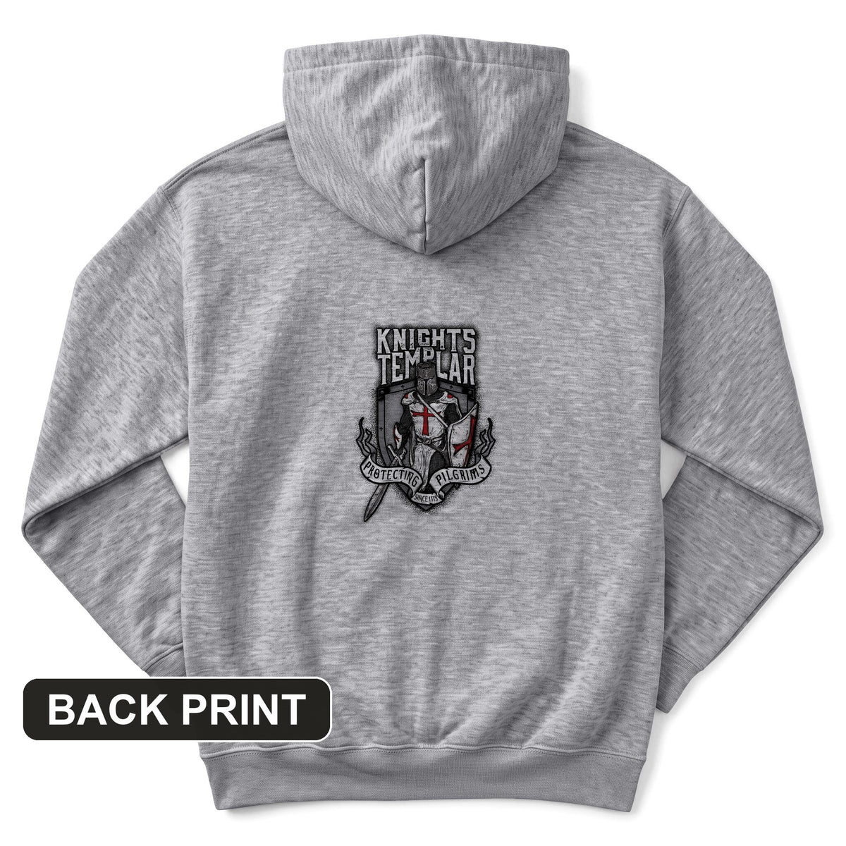 Knights Templar Back Print Hoodie