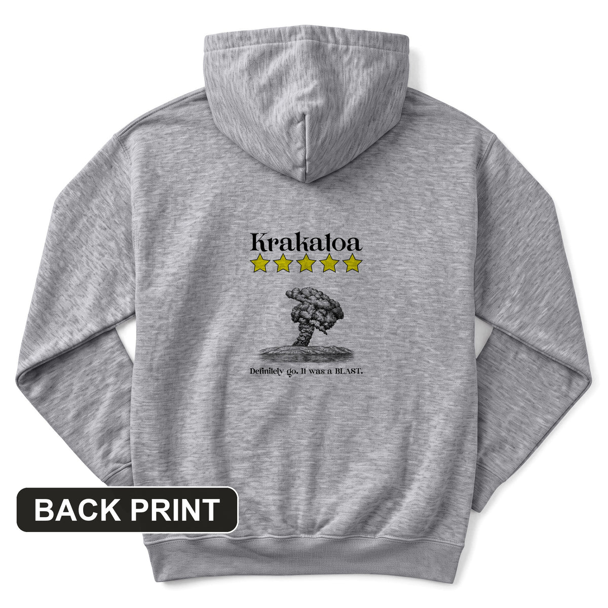 Krakatoa 5 Star Back Print Hoodie