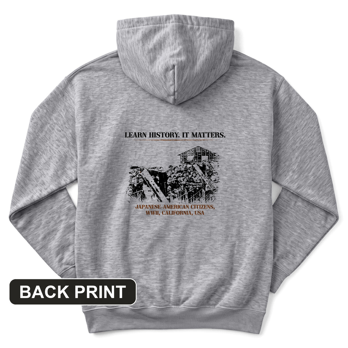 Learn History It Matters Back Print Hoodie