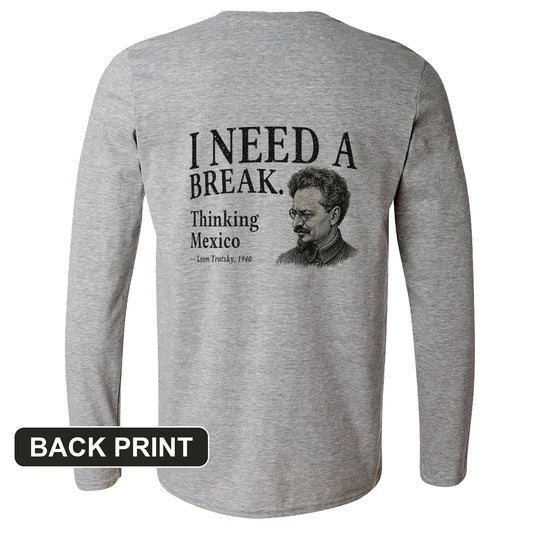 Leon Trotsky Mexico Back Print Long Sleeve T-Shirt