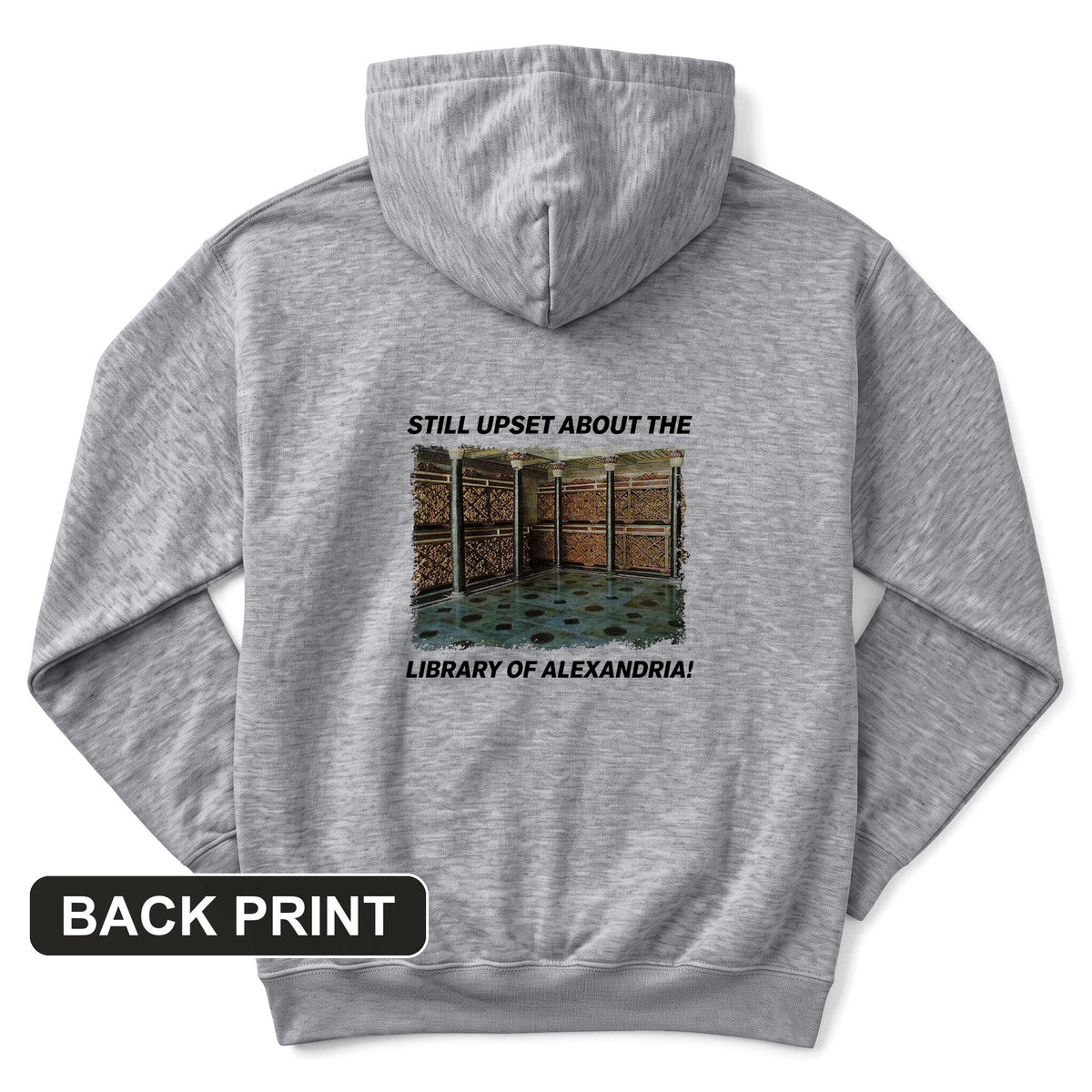Library Of Alexandria Back Print Hoodie
