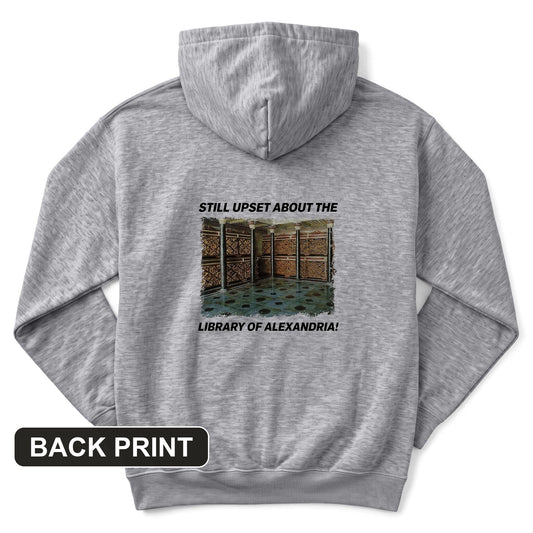 Library Of Alexandria Back Print Hoodie