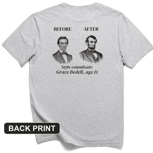 Lincoln Style Consultant Grace Bedell Back Print T-Shirt