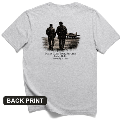 Lucky Coin Toss Back Print T-Shirt
