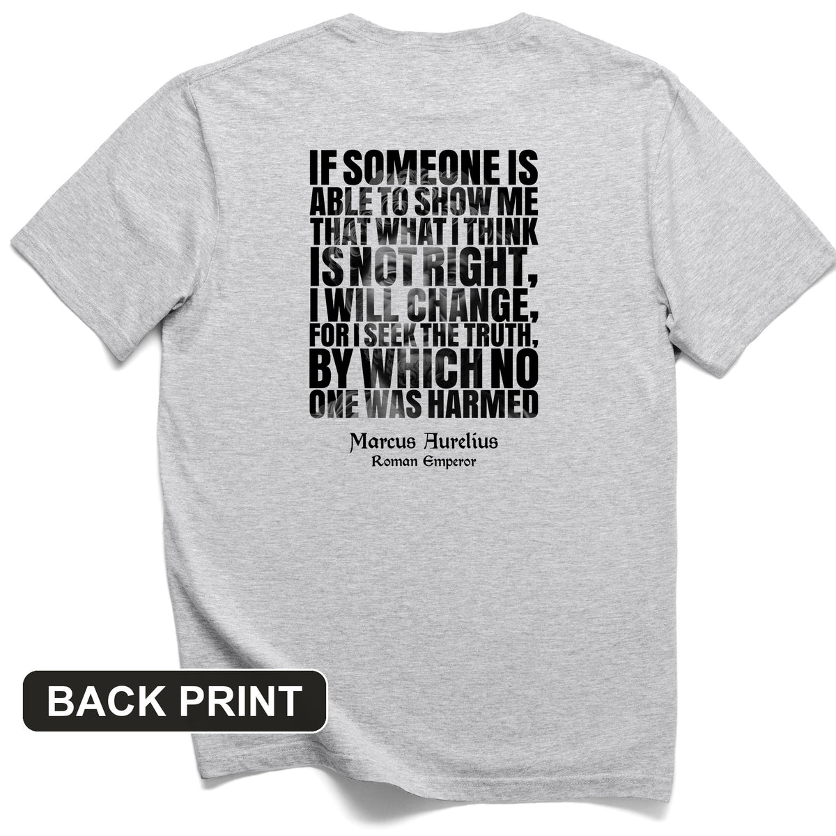 Marcus Aurelius Quote Back Print T-Shirt