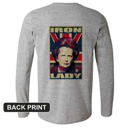 Margaret Thatcher Back Print Long Sleeve T-Shirt