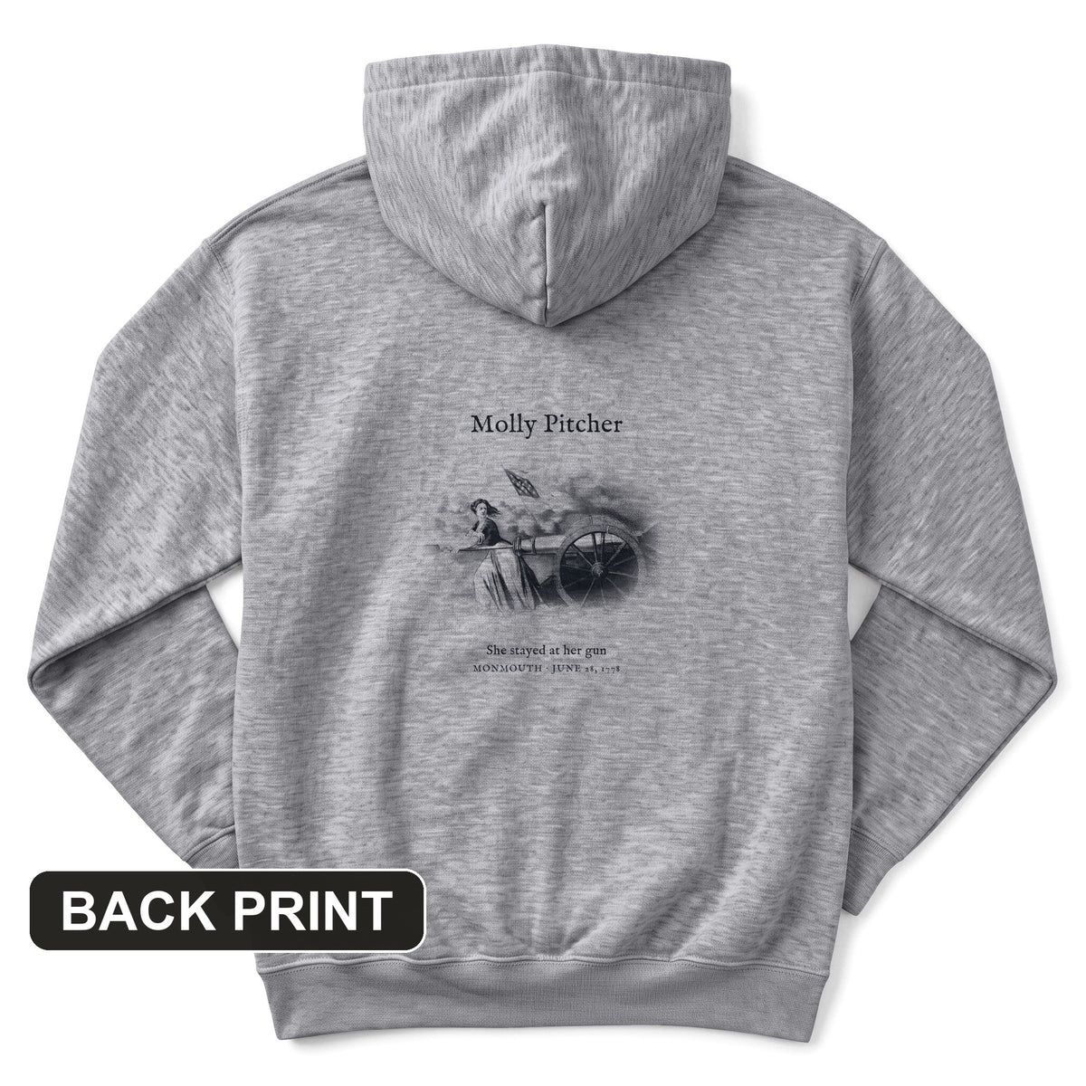 Molly Pitcher Back Print Hoodie
